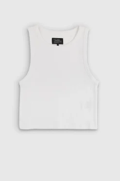 Teddy Smith Top sans manches DEB US RIB BLANC New