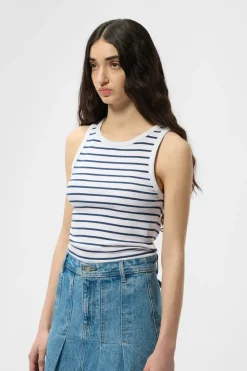 Teddy Smith Top sans manches DEB US RIB BLANC RAYURES BLANCRAYURES Sale