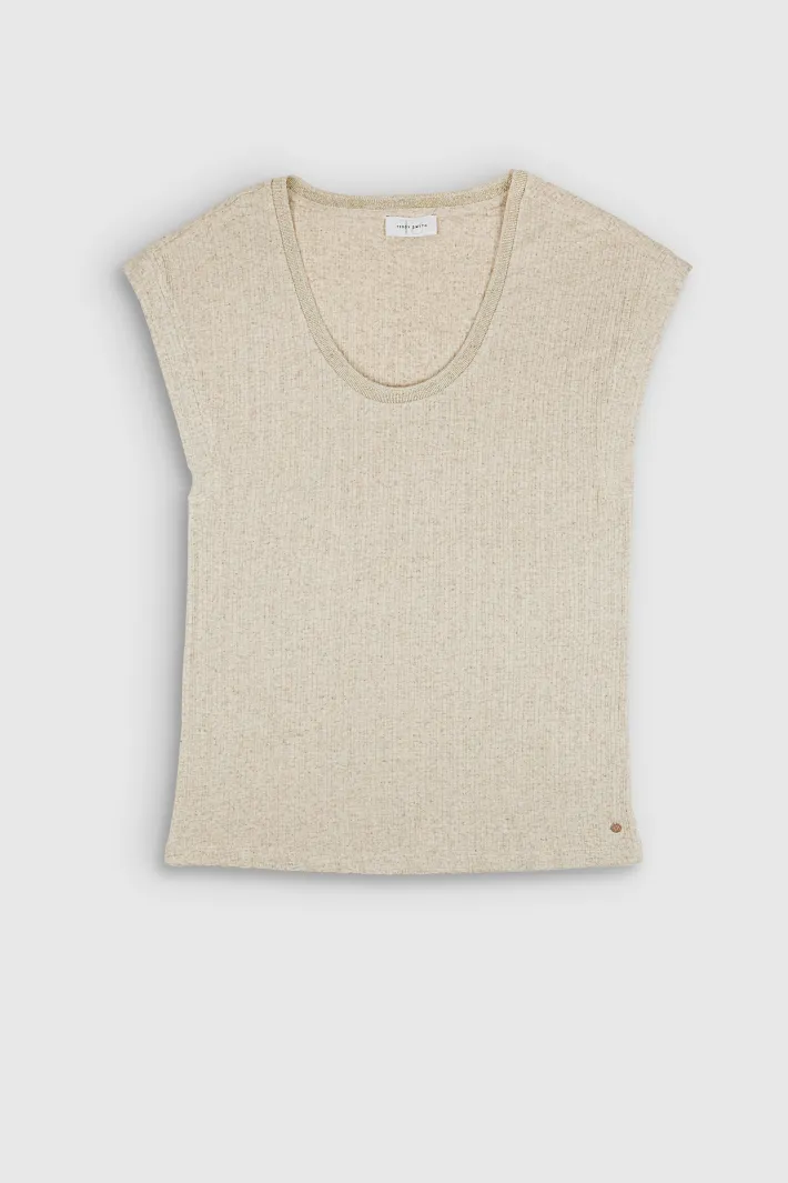 Teddy Smith Top T-ANJA BEIGE ARGILE Discount
