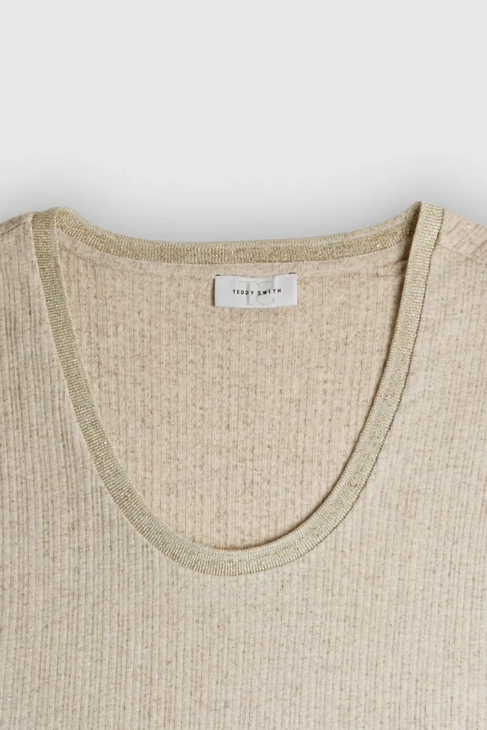 Teddy Smith Top T-ANJA BEIGE ARGILE Discount
