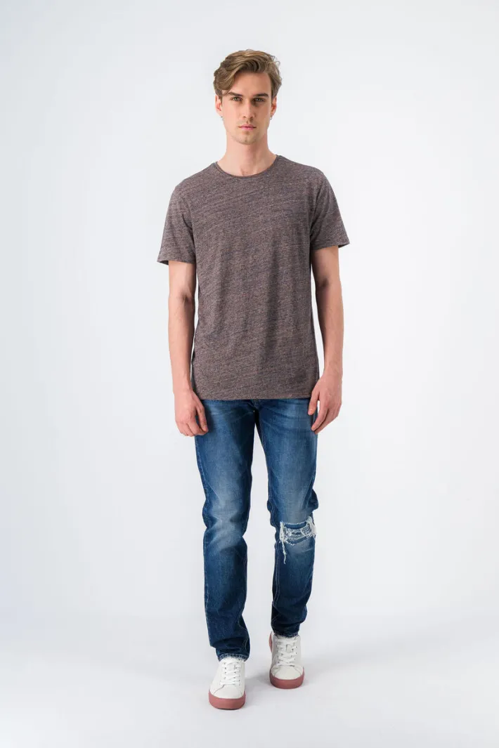 Teddy Smith T-shirt chiné col rond T-NARK MELANGE BLACK MELANGEBLACK Cheap