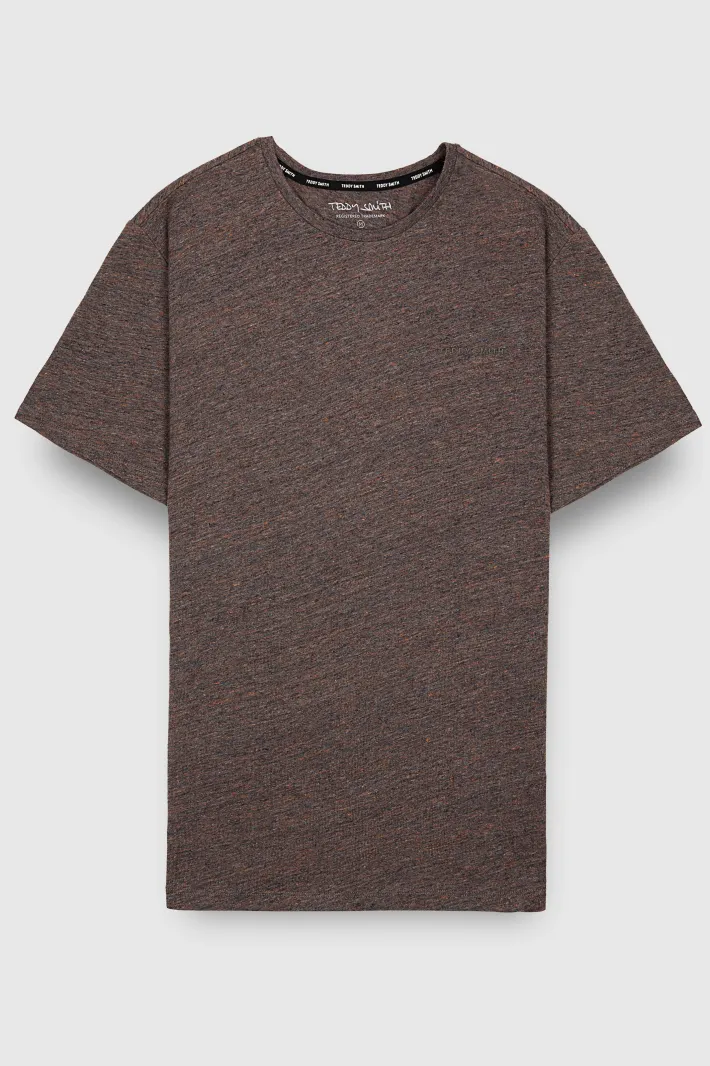Teddy Smith T-shirt chiné col rond T-NARK MELANGE BLACK MELANGEBLACK Cheap