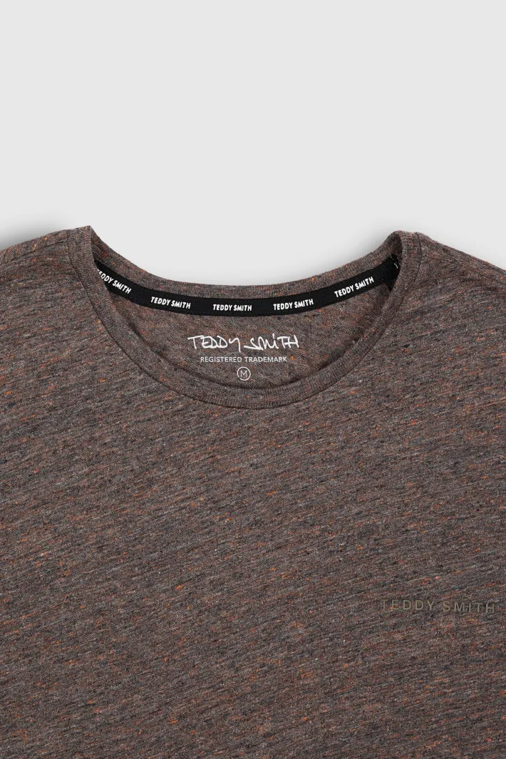 Teddy Smith T-shirt chiné col rond T-NARK MELANGE BLACK MELANGEBLACK Cheap