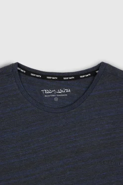 Teddy Smith T-shirt chiné col rond T-NARK UNION NAVY CHINE UNIONNAVYCHINE Shop