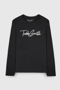 Teddy Smith T-shirt col rond EVAN ML JR DARK NAVY DARKNAVY Outlet