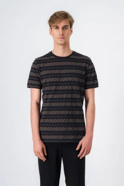 Teddy Smith T-shirt col rond jacquard JAMES MC CHARBON Clearance