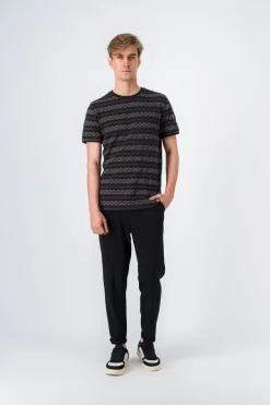 Teddy Smith T-shirt col rond jacquard JAMES MC CHARBON Clearance
