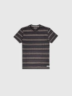 Teddy Smith T-shirt col rond jacquard JAMES MC CHARBON Clearance
