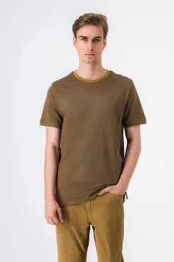 Teddy Smith T-shirt col rond jacquard JAMES MC TABACCO Best