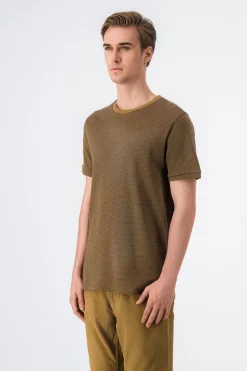 Teddy Smith T-shirt col rond jacquard JAMES MC TABACCO Best