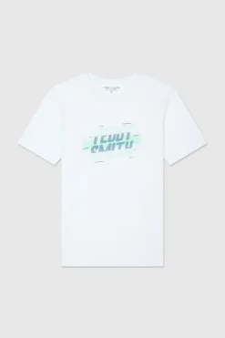 Teddy Smith T-shirt col rond JAVIER MC BLANC Discount