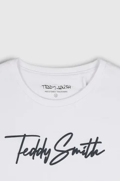 Teddy Smith T-shirt col rond manches courtes T-EVAN MC JR BLANC New