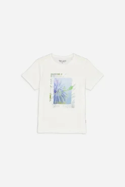 Teddy Smith T-shirt col rond manches courtes T-PATCH MC JR MIDDLE WHITE Outlet