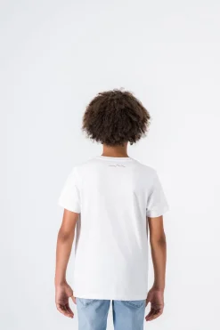 Teddy Smith T-shirt col rond manches courtes T-NARK MC JR BLANC Hot