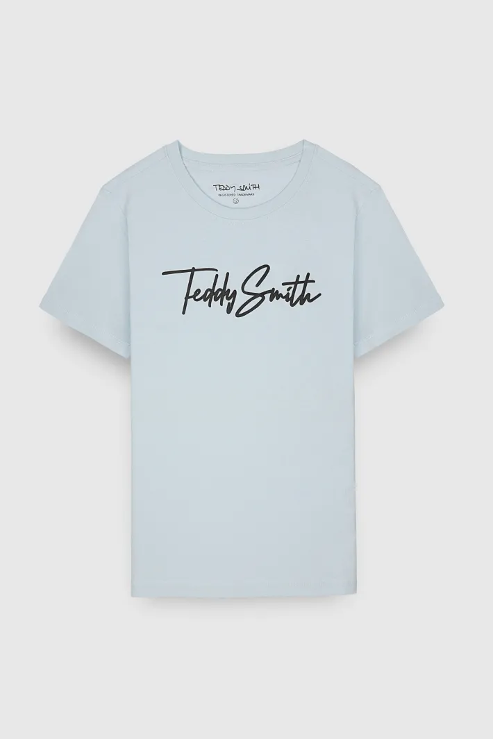 Teddy Smith T-shirt col rond manches courtes T-EVAN MC JR BLEU CLAIR BLEUCLAIR Hot