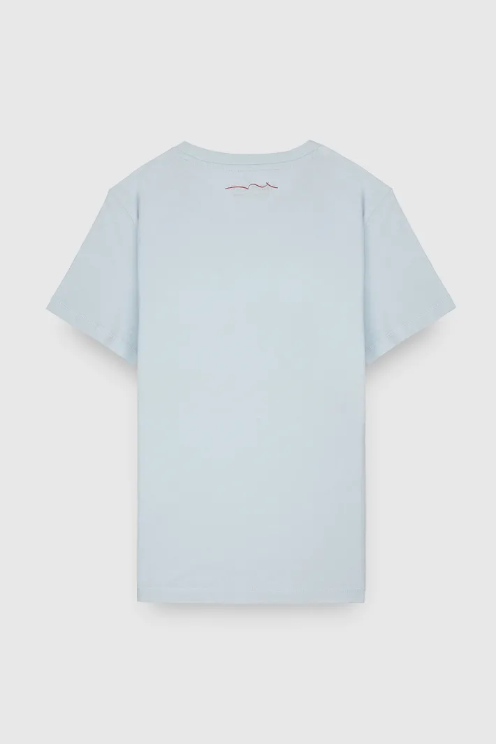 Teddy Smith T-shirt col rond manches courtes T-EVAN MC JR BLEU CLAIR BLEUCLAIR Hot