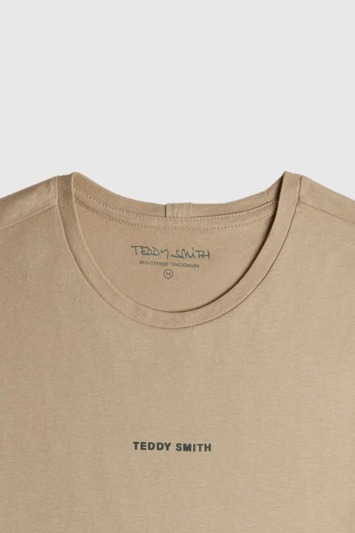 Teddy Smith T-shirt col rond manches courtes T-SOY 2 MC BEIGE New