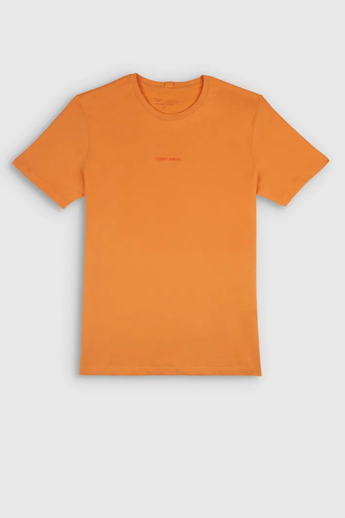 Teddy Smith T-shirt col rond manches courtes T-SOY 2 MC SWEET ABRICOT SWEETABRICOT Best Sale