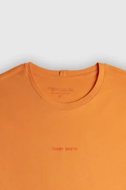 Teddy Smith T-shirt col rond manches courtes T-SOY 2 MC SWEET ABRICOT SWEETABRICOT Best Sale