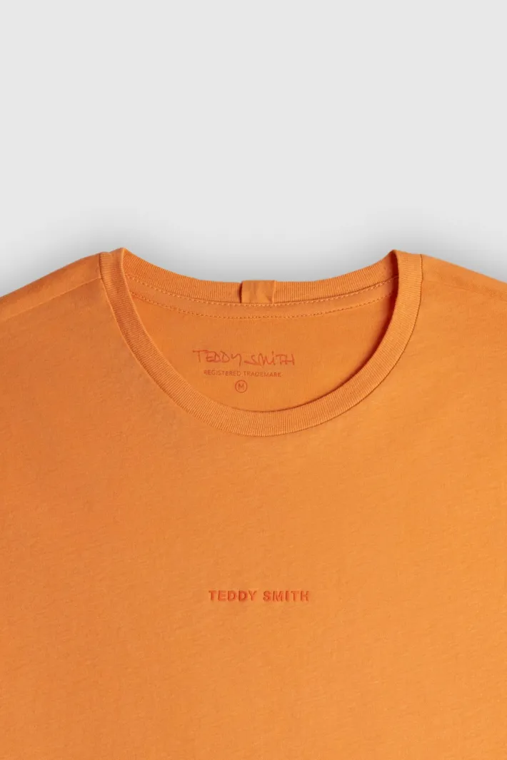 Teddy Smith T-shirt col rond manches courtes T-SOY 2 MC SWEET ABRICOT SWEETABRICOT Best Sale