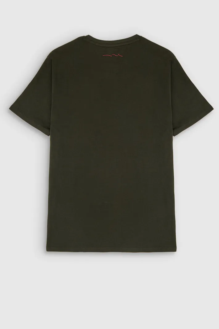 Teddy Smith T-shirt col rond manches courtes THE TEE 1 MC DEEP KAKI DEEPKAKI Clearance