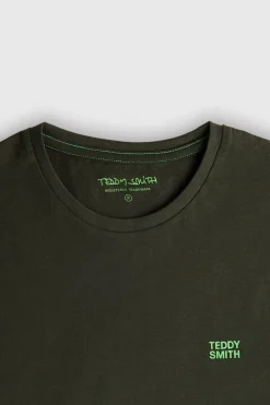 Teddy Smith T-shirt col rond manches courtes THE TEE 1 MC DEEP KAKI DEEPKAKI Clearance