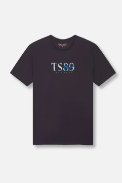 Teddy Smith T-shirt col rond manches courtes T-ALYX MC UNION NAVY Best Sale