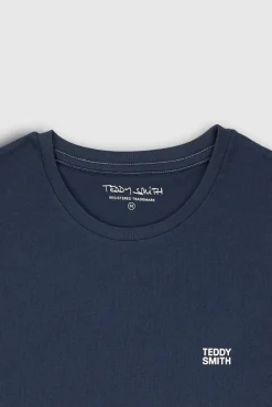 Teddy Smith T-shirt col rond manches courtes THE TEE 1 TOTAL NAVY TOTALNAVY Clearance
