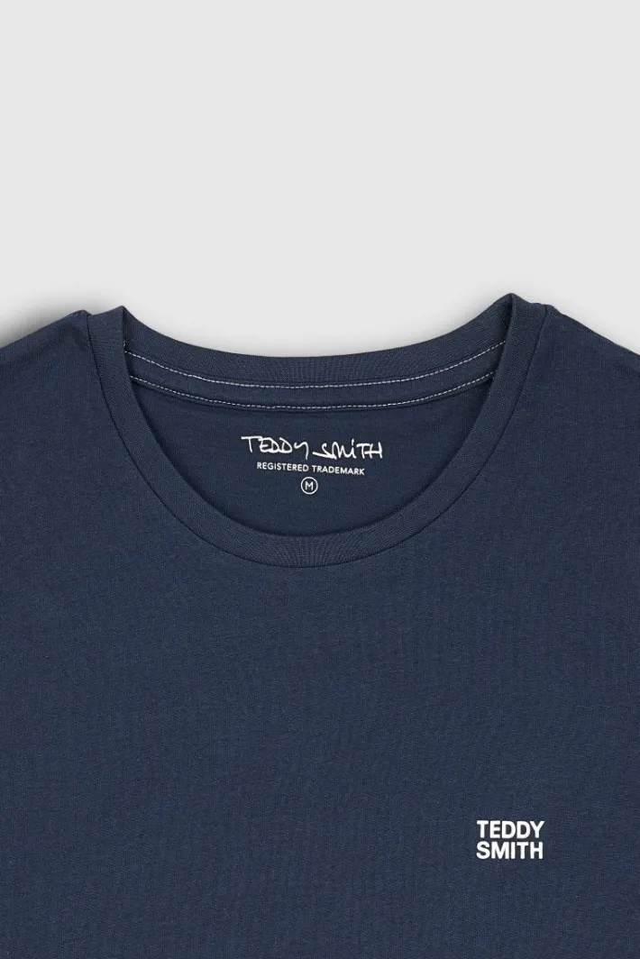 Teddy Smith T-shirt col rond manches courtes THE TEE 1 TOTAL NAVY TOTALNAVY Clearance