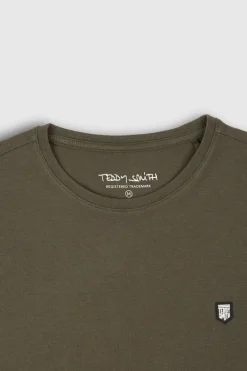 Teddy Smith T-shirt col rond manches courtes T-TAHO MC RAVEN KAKI RAVENKAKI Best