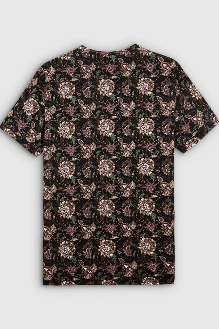 Teddy Smith T-shirt col rond manches courtes T-ANTONE MC CHARBON/FLEUR Sale