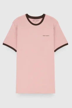 Teddy Smith T-shirt col rond manches courtes THE TEE 2 R MC WOOD ROSE WOODROSE Flash Sale