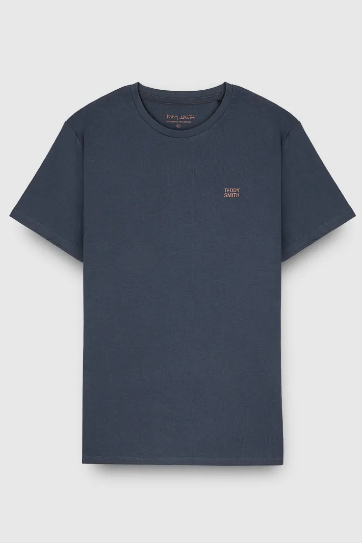 Teddy Smith T-shirt col rond manches courtes THE TEE 1 MC MINERAL INK MINERALINK New