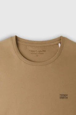 Teddy Smith T-shirt col rond manches courtes THE TEE 1 MC MOKA BEIGE MOKABEIGE Hot