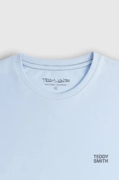 Teddy Smith T-shirt col rond manches courtes THE TEE 1 MC BLEU ECUME CHINE BLEUECUMECHINE Cheap