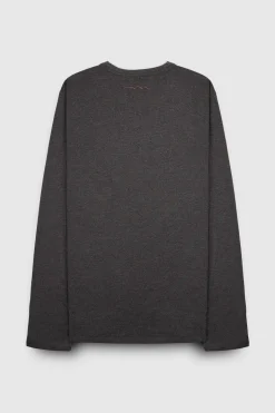 Teddy Smith T-shirt col rond manches longues THE TEE ML ANTHRACITE CHINE/MIDDLE W ANTHRACITECHINE/MIDDLEW Fashion