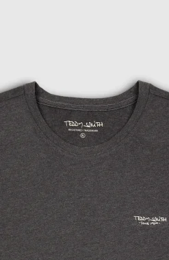 Teddy Smith T-shirt col rond manches longues THE TEE ML ANTHRACITE CHINE/MIDDLE W ANTHRACITECHINE/MIDDLEW Fashion