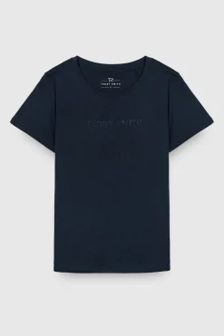 Teddy Smith T-shirt col rond NEW TICIA MC JR TOTAL NAVY/PRINT 1 TOTALNAVY/PRINT1 Store