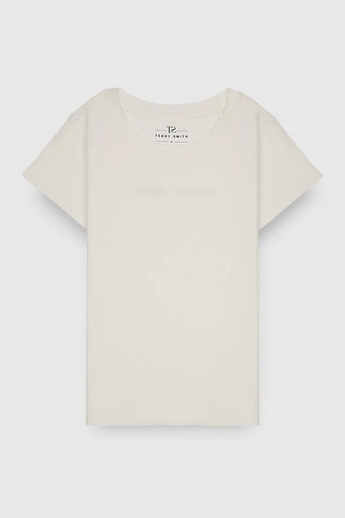 Teddy Smith T-shirt col rond NEW TICIA MC JR MIDDLE WHITE/PRINT 1 Best
