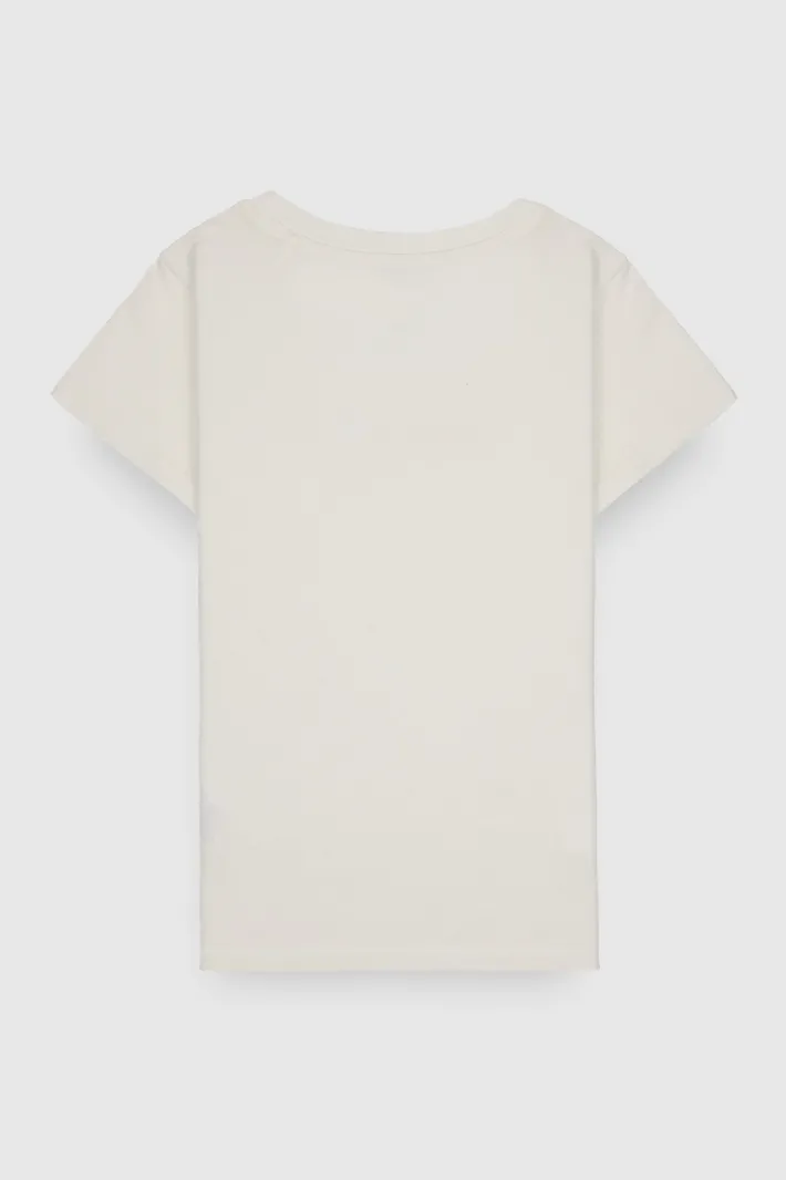 Teddy Smith T-shirt col rond NEW TICIA MC JR MIDDLE WHITE/PRINT 1 Best