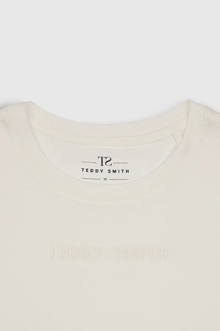 Teddy Smith T-shirt col rond NEW TICIA MC JR MIDDLE WHITE/PRINT 1 Best