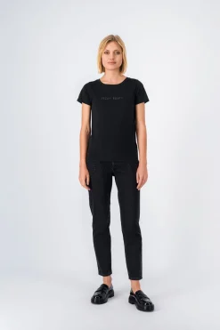 Teddy Smith T-shirt col rond NEW TICIA MC NOIR New