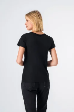 Teddy Smith T-shirt col rond NEW TICIA MC NOIR New