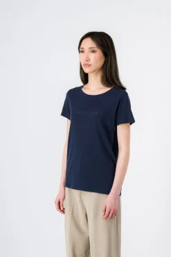 Teddy Smith T-shirt col rond NEW TICIA MC TOTAL NAVY/PRINT 1 TOTALNAVY/PRINT1 Cheap