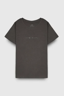 Teddy Smith T-shirt col rond NEW TICIA MC MINERAL KAKI MINERALKAKI Outlet
