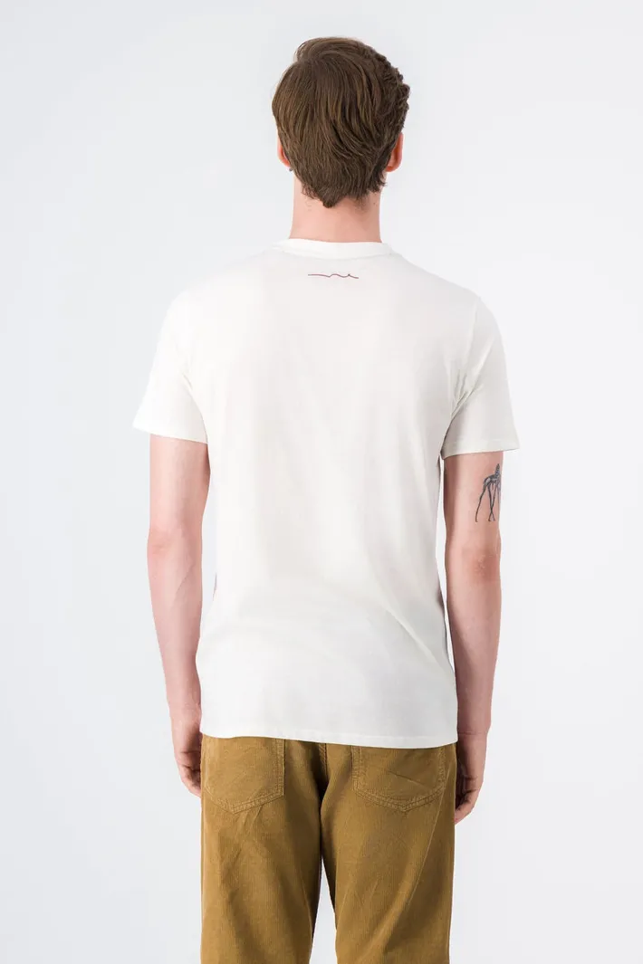 Teddy Smith T-shirt col rond SHAFFER MC MIDDLE WHITE MIDDLEWHITE New