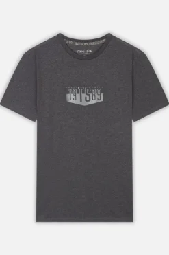 Teddy Smith T-shirt col rond SHAFFER MC MELANGE BLACK MELANGEBLACK Outlet