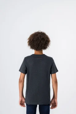 Teddy Smith T-shirt col rond SKULLY MC JR MELANGE BLACK Discount