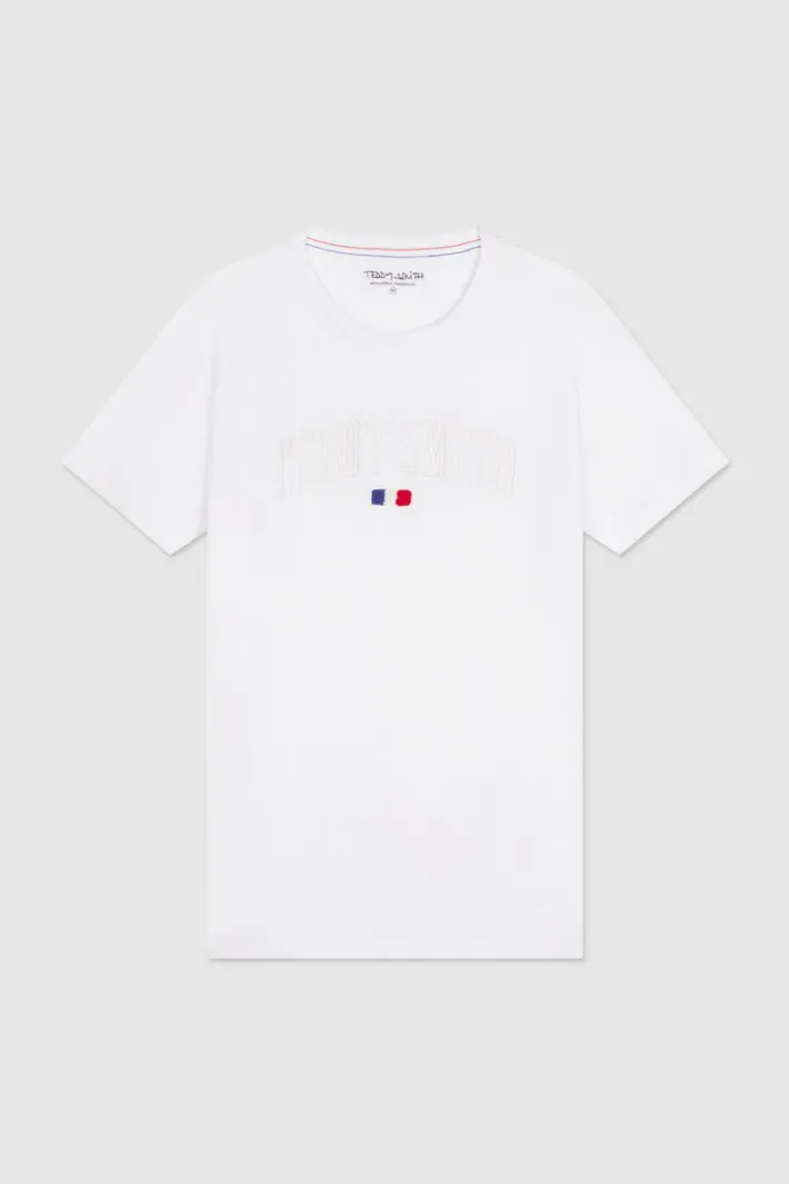 Teddy Smith T-shirt col rond T-EVEN MC BLANC Best Sale