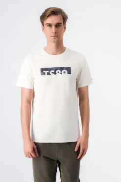 Teddy Smith T-shirt col rond T-EZIO 2 CREAM Online